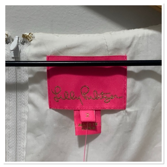 NWT Lilly Pulitzer Bonni Dress White Jumbo Bouquet Eyelet Size 2 - Picture 11 of 15